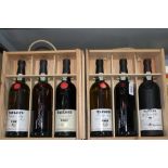 Port - two presentation cases of Taylor's including Chip Dry White Port,