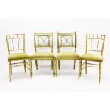 Pair of 19th century painted side chairs,