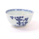 The Nanking Cargo - mid-18th century Chinese export blue and white tea bowl with painted pine tree