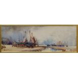 *Frank Henry Mason (1876 - 1965), watercolour - The Herring Fleet, Scarborough, signed,