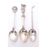 Two 1930s silver golfing spoons - including Hazel Grove Golf Club (Birmingham 1937),