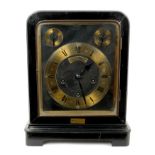 Unusual early 20th century bracket clock with an eight day German spring-driven movement,