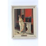 Follower of Sir Lawrence Alma-Tadema, oil on panel - A Grecian Scene, inscribed verso,