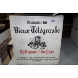 Wine - twelve bottles, Chateauneuf du Pape Vieux Telegraphe 1989,