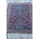 Bokhara rug with three rows of ten quartered medallion in borders, 180cm x 128cm,