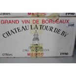 Wine - twelve bottles, Chateau La Tour de By Medoc 1990,