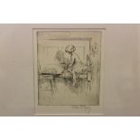 Eileen Alice Soper (1905 - 1990), signed drypoint etching - Patience, 1923, in glazed frame,