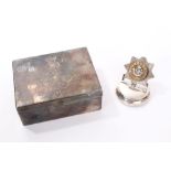 Military Interest: Victorian silver cigarette box of rectangular form,