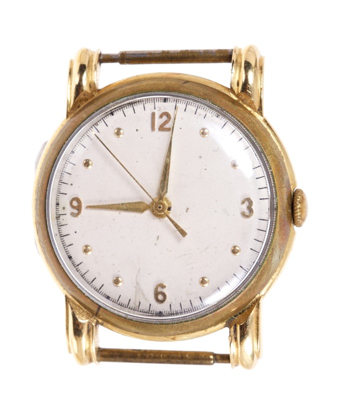 1940s / 1950s Huguenin wristwatch with seventeen-jewel manual-wind movement,