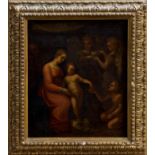 18th century Italian School oil on canvas - figures gathered, in gilt frame,