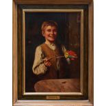 *Charles Spencelayh (1865-1958), oil on canvas - The Moneybox, signed, in painted and gilt frame,