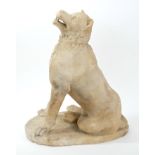 19th century Grand Tour carved alabaster figure of The Dog of Alcibiades,