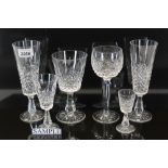 Impressive Waterford Crystal Lismore pattern table service - including wines, champagne flutes,