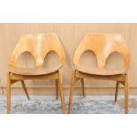 Carl Jacobs for Kandya - set of four mid-20th century 'Jason' stacking chairs,