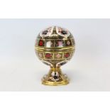 Impressive limited edition Royal Crown Derby Imari pattern Sinclairs Millennium Globe Clock, no.