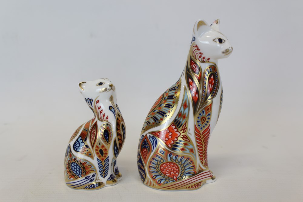 Two Royal Crown Derby paperweights - Siamese Cat and Siamese Kitten, - Image 2 of 3