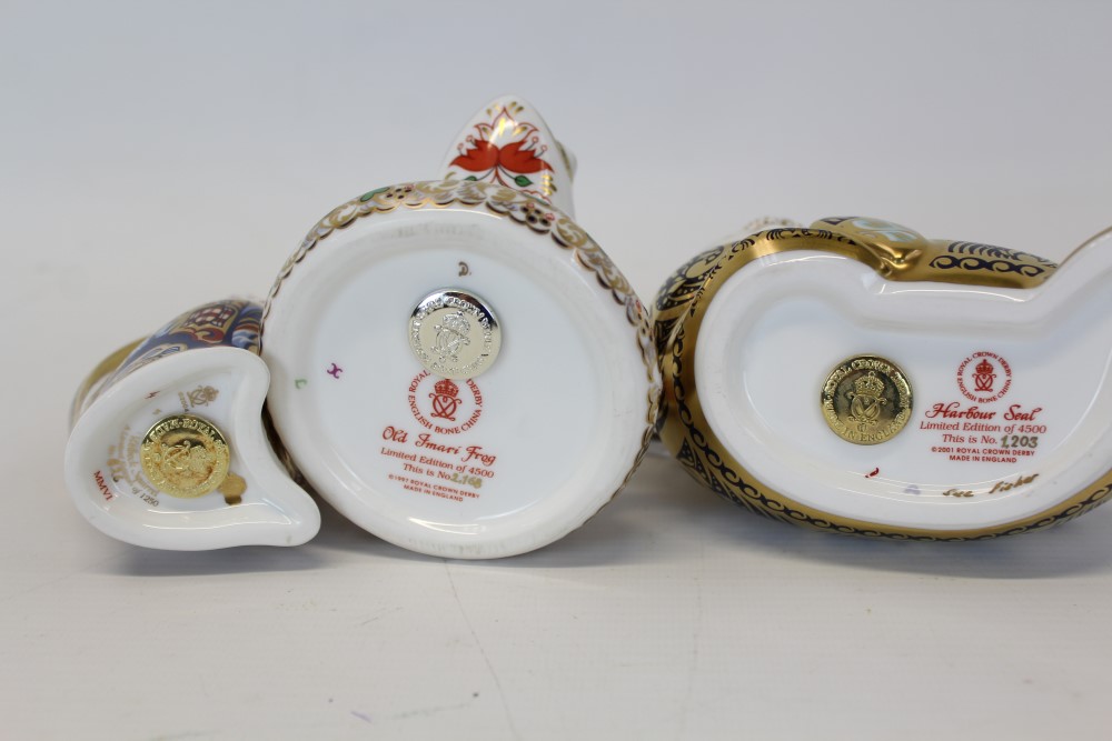 Three limited edition Royal Crown Derby paperweights - Harbour Seal no. - Image 2 of 2