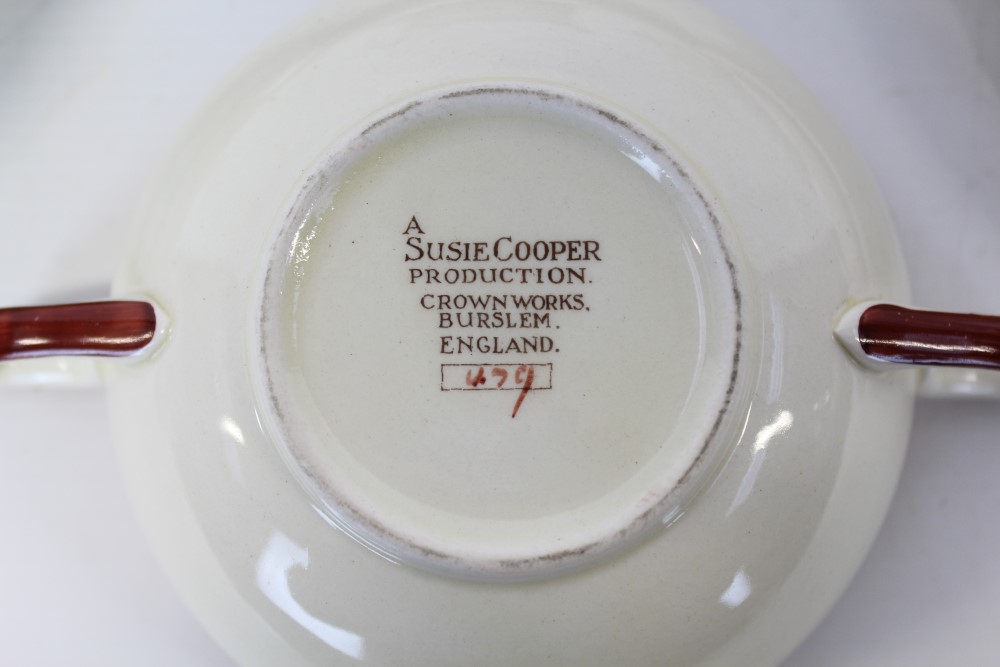 Susie Cooper dinner service with brown and beige banded decoration (36 pieces) - Image 2 of 2