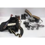 Cameras and photographic equipment - including a Canon FT 35mm SLR with 50mm and 500mm lenses and
