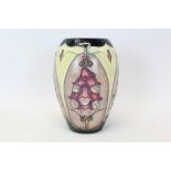 Moorcroft Pottery vase decorated in the Foxglove pattern, impressed and painted marks to base, 18.