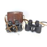 Pair of Carl Zeiss Deltrentis 8x30 binoculars in leather case and a pair of Carl Zeiss Jenoptem