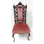 Quality Vict Cabriole Leg Barley Twist Rosewood Single Chair