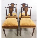 Set of 4 Quality Inlaid Rosewood Chairs