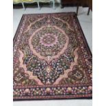 Stunning Wool Rug with Black Border ,