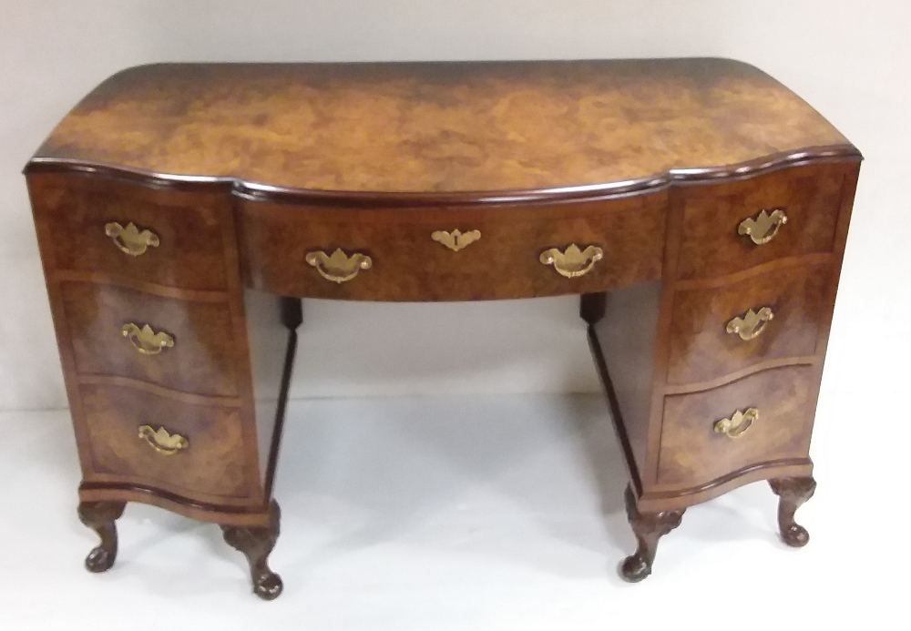 Art Deco Burr Walnut Ladies Desk