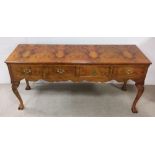 Burr Elm 4 Drawer Console Table Dimensions: 170cm W 52cm D 80cm H