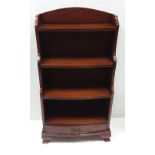 Mahogany Waterfall Open Bookcase