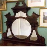 Vict Mahogany Overmantle Mirror