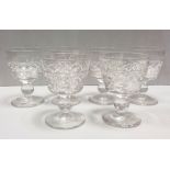 Set of 6 Sherry Cut Glasses