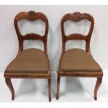 Unusual Set of 6 French Walnut Chairs