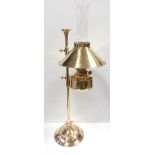 Vintage Brass Student Oil Lamp,