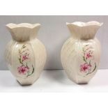 Pair of Belleek Vases