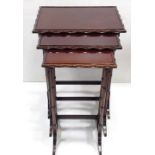 Edw Mahogany Nest of Tables