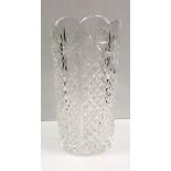 Heavy Cut Glass Vase