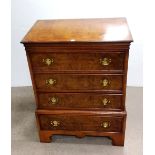 Quality Bevan Funnell Burr Walnut Chest of Drawers Dimensions: 70cm W 44cm D 92cm H