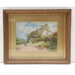 Vict Gilt Framed Watercolour