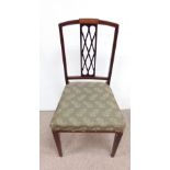 Edw Inlaid Mahogany Single Chair