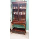 Qulaity Edw Inlaid Mahogany 2 Door Silver Cabinet