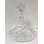 Ships Cut Glass Decanter