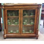 Stunning Quality Vict Period 2 Door Burr Walnut Pier Cabinet Dimensions: 123cm W 38cm D 116cm H