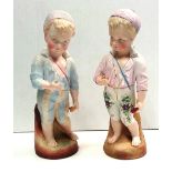 Pair of French Bisque Figures