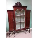 Edw Inlaid Mahogany Display Cabinet