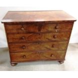 Vict Mahogany 2 over 3 Chest of Drawers Dimensions: 108cm W 60cm D 93cm H