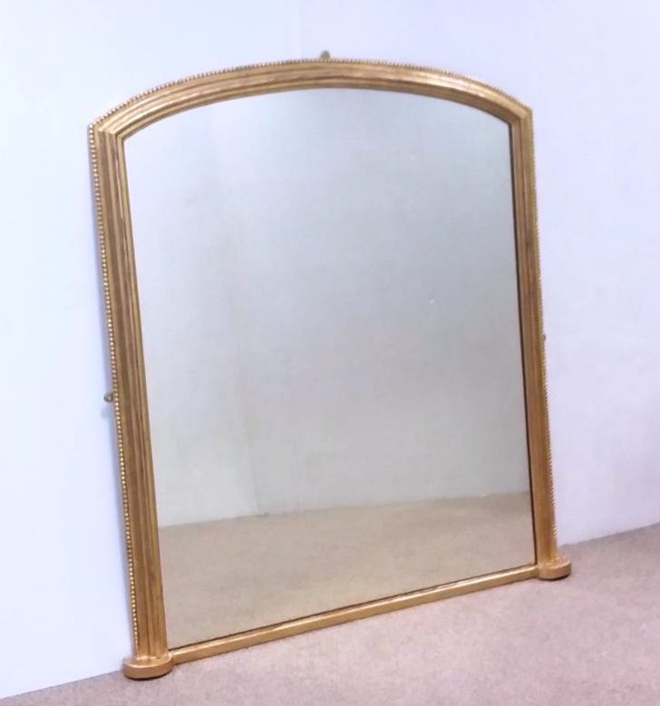 Stunning Vict Gilt Overmantle Mirror Dimensions 132cm H x 117cm W