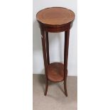 Edw Inlaid Mahogany Plant Stand