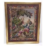 Large Gilt Framed Tapestry Dimensions: 102cm W x 127cm H